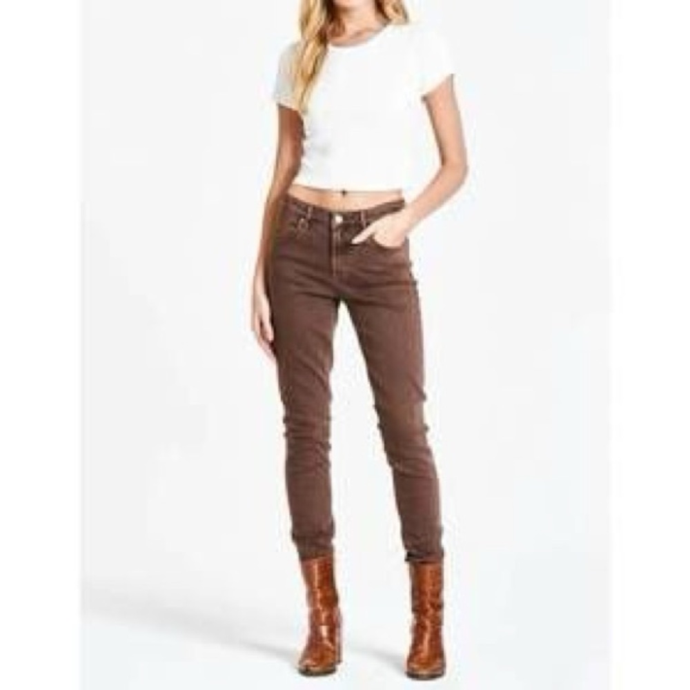 Dear John Gisele Dark Oak Mid-Rise Skinny